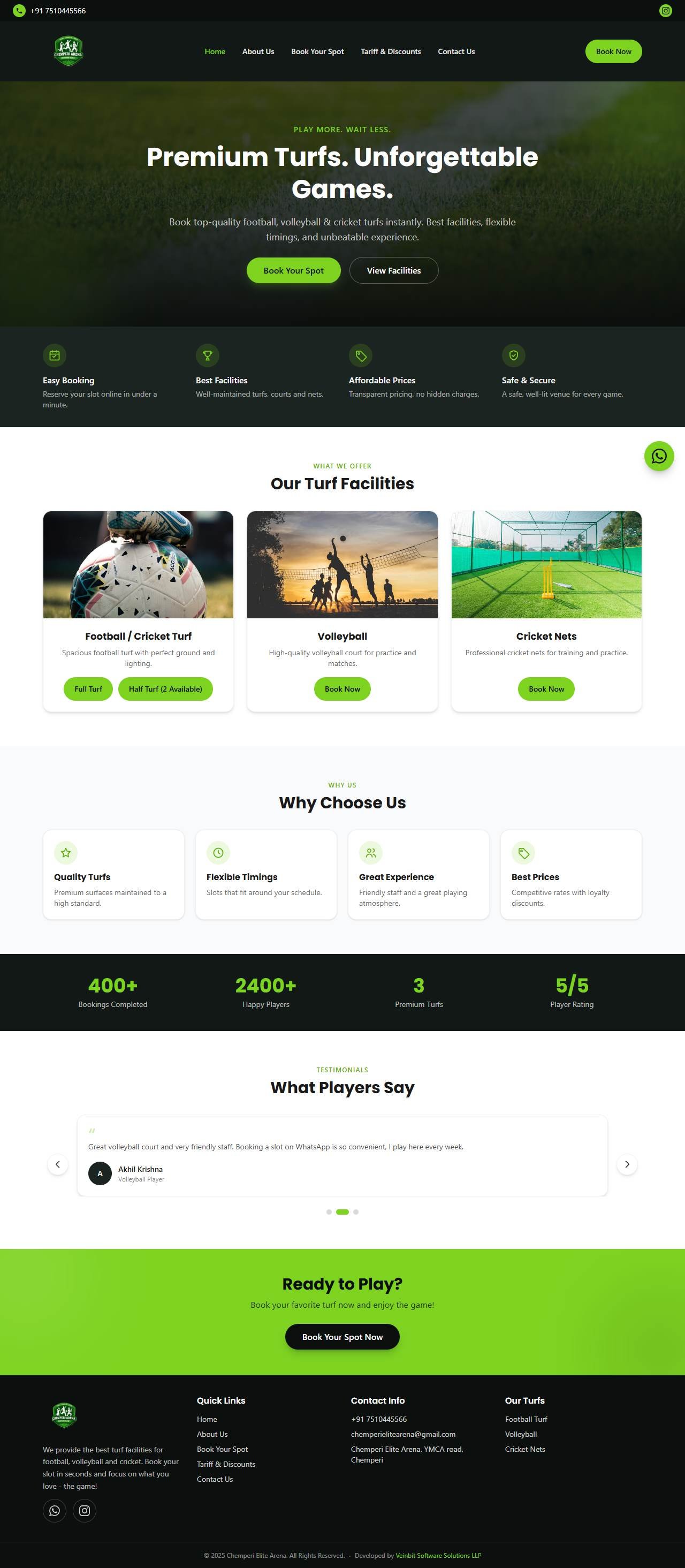 Chemperi Arena — live website preview