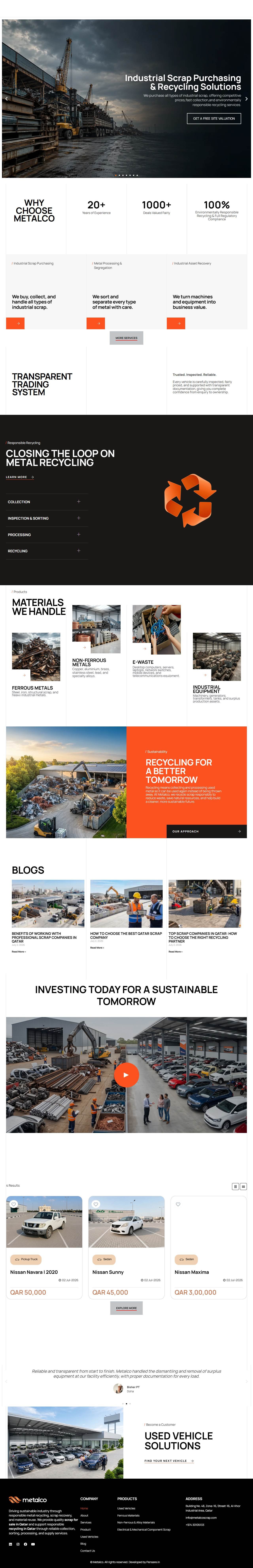 MetalCo — live website preview